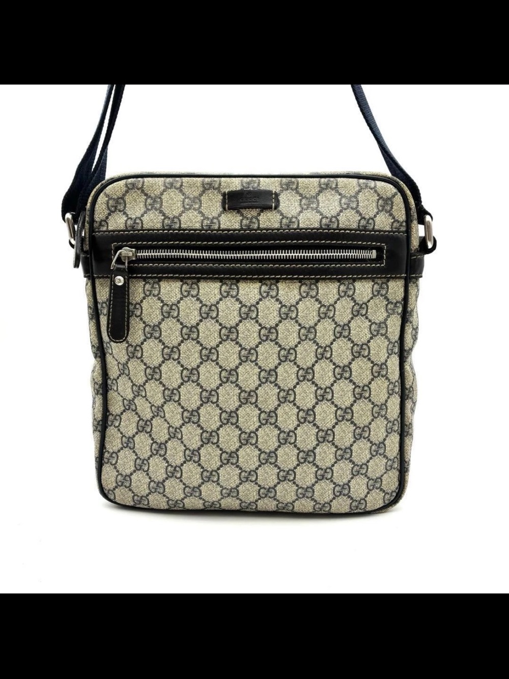 Gucci Beige GG Supreme Crossbody Bag